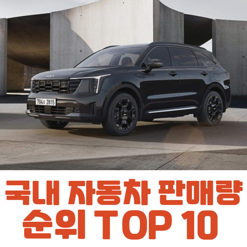 국내 자동차 판매량 순위 TOP 10 (24년 1월-2월)